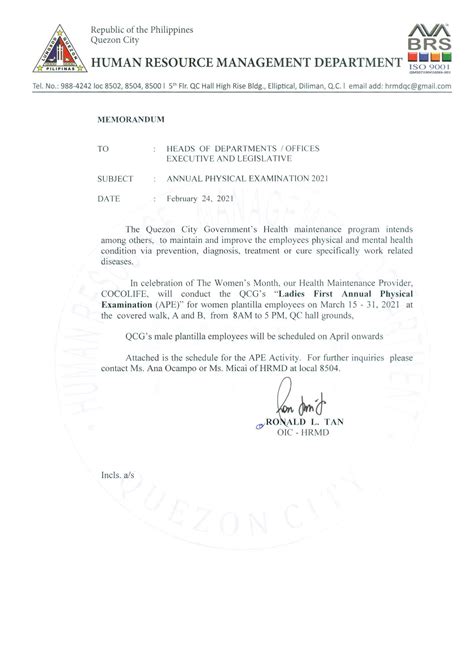 Quezon City Human Resource Management .